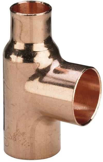 Viega Solder Tee - 15mm, 15mm, 22mm