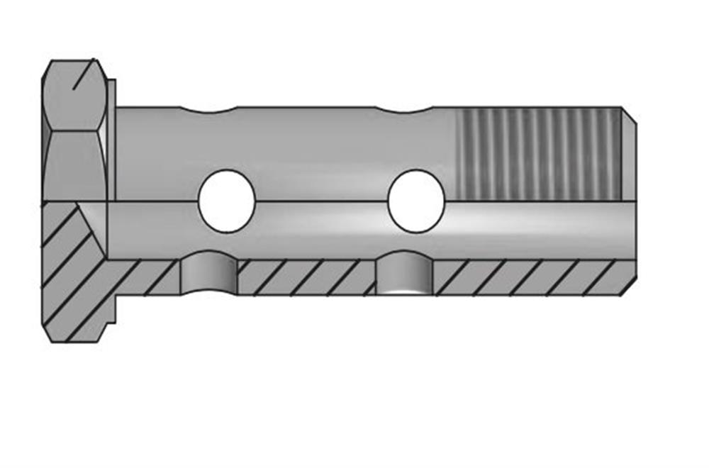 Vitillo ABFDG Banjo Bolt double BSPP steel zinc/nickel - 1/2"