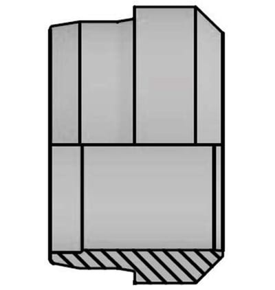 Vitillo ADTL Cutting ring steel zinc/nickel light - 42mm, 160bar
