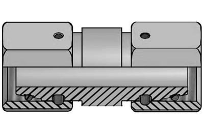 Vitillo AFE Intermediate Piece steel zinc/nickel light - 15mm, 15mm, 315bar