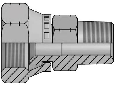 Vitillo AFGJ Straight Insertion Adjustable Insertion steel zinc/nickel JIC/NPT - 3/4", 20mm, 210bar