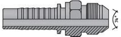 Vitillo AGJ Crimp Fitting UNF nipple JIC steel zinc/nickel - 1 1/4", 1 7/8-12"