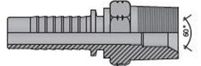 Vitillo AGN Crimp Fitting NPTF nipple steel zinc/nickel - 5/8", 3/4-14"