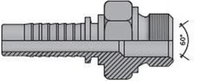 Vitillo AGR Crimp Fitting BSPP nipple steel zinc/nickel - 3/4", 1"