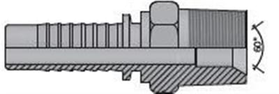Vitillo AGR-K Crimp Fitting BSPT nipple steel zinc/nickel - 1/2", 3/8"