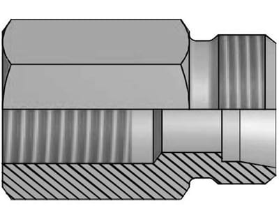Vitillo AME Straight Attachment steel chromated BSPP light - 10mm, 1/4", 315bar