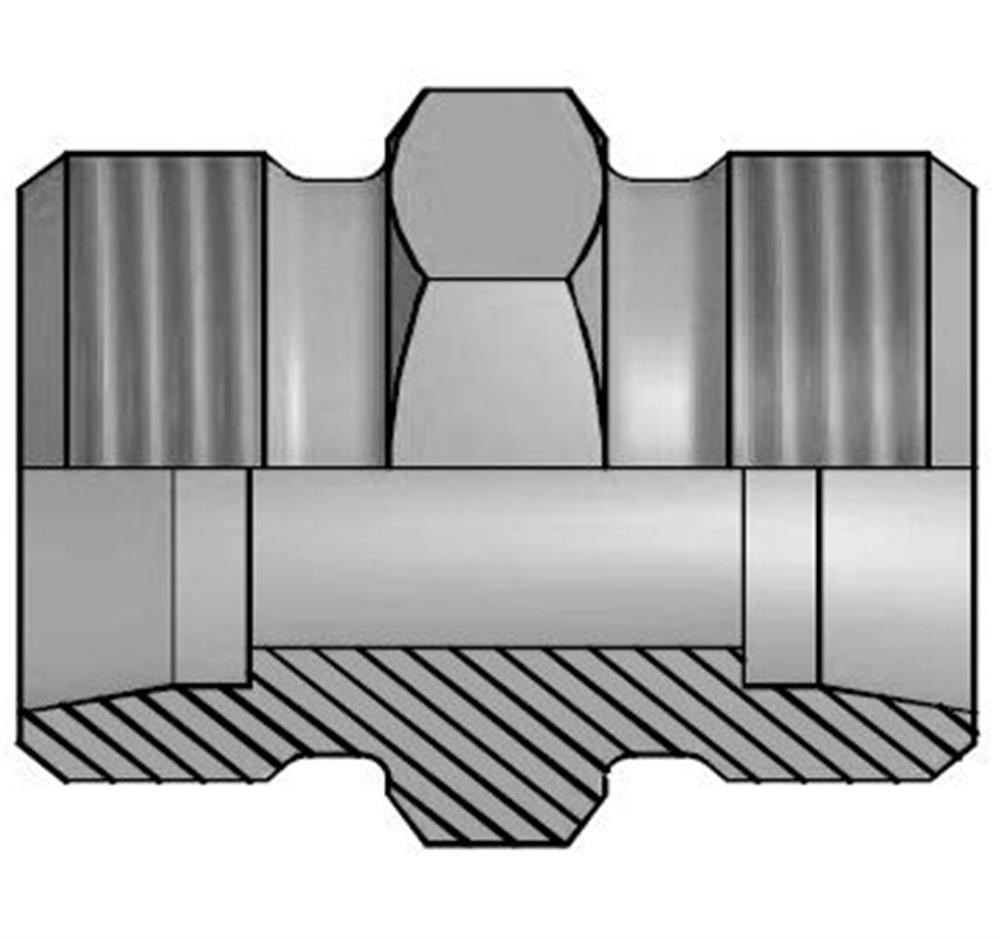 Vitillo AME Straight Connector steel zinc/nickel light - 28mm, 28mm, 160bar