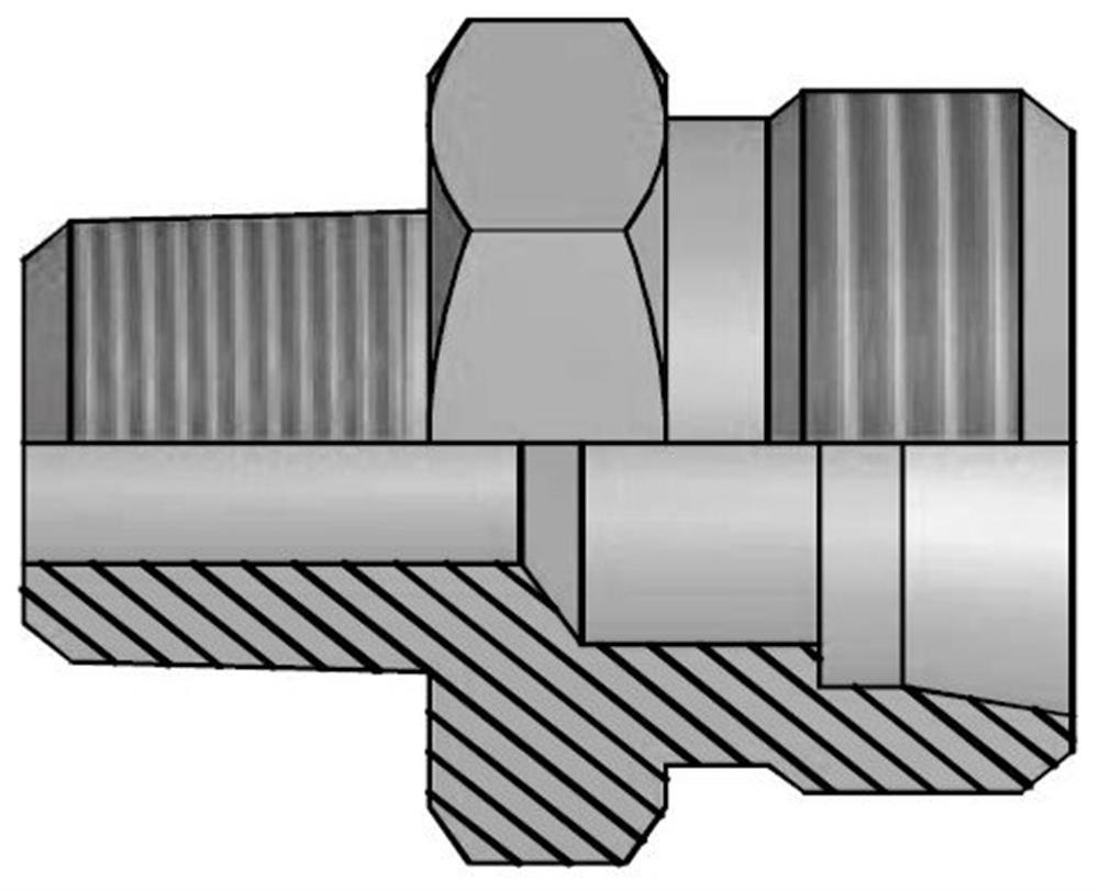 Vitillo AME Straight Insertion steel chromated BSPT light - 12mm, 1/4", 315bar