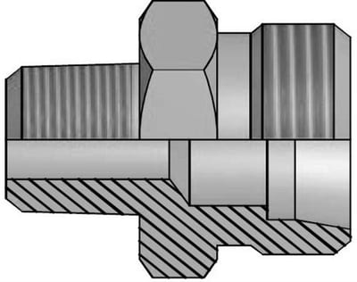 Vitillo AME Straight Insertion steel zinc/nickel NPT light - 22mm, 3/4", 160bar