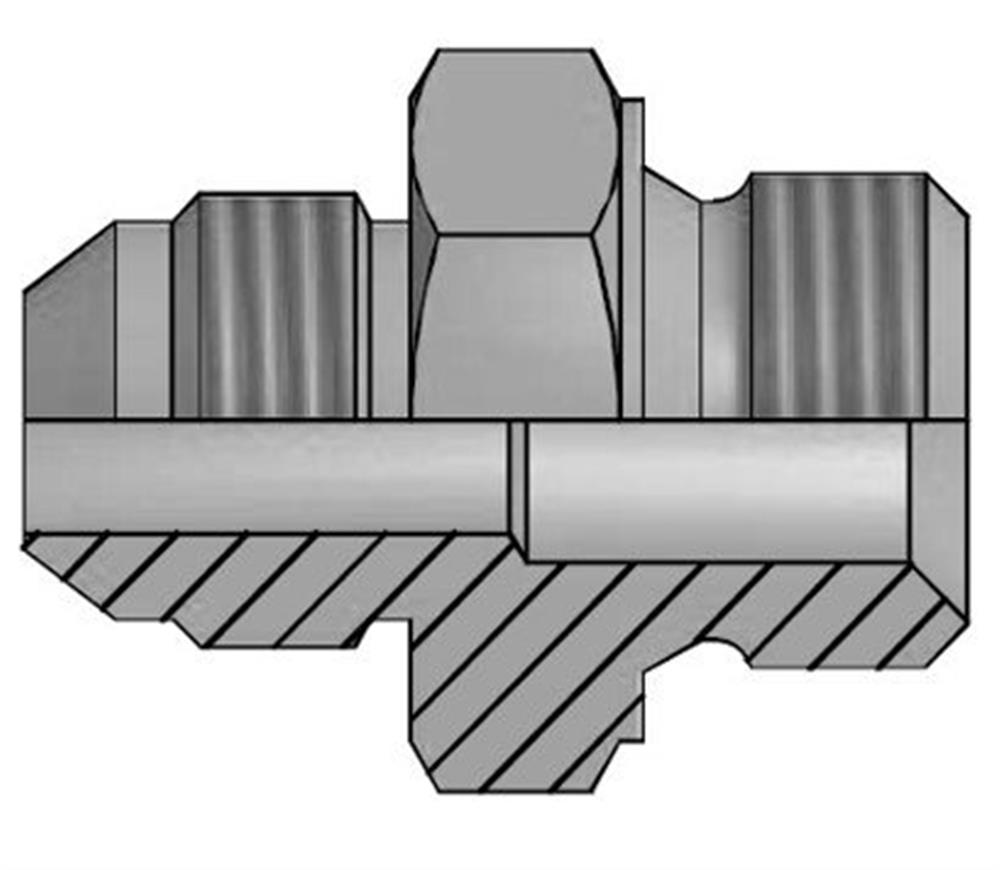 Vitillo AMJ Nipple steel zinc/nickel BSPP/JIC nipple/nipple - 1/2", 3/4"
