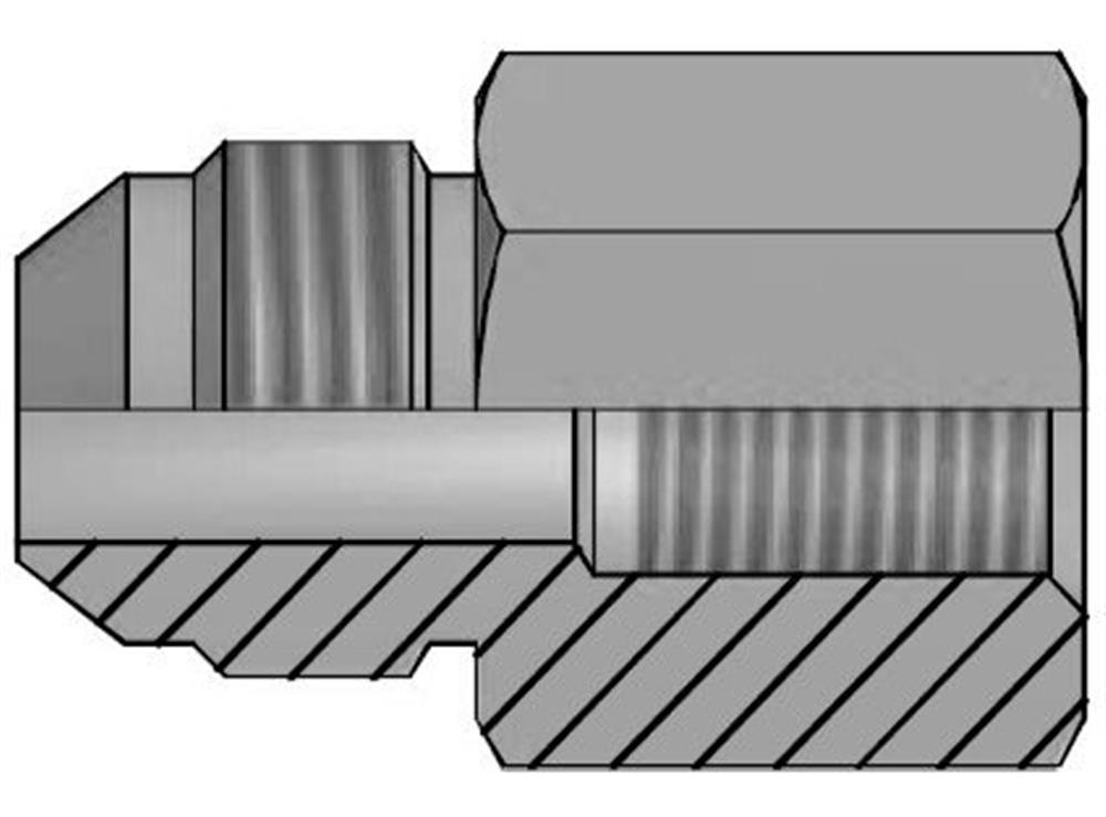Vitillo AMJ Straight Attachment steel zinc/nickel JIC/BSP - 1/2", 16mm, 240bar