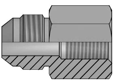 Vitillo AMJ Straight Attachment steel zinc/nickel JIC/BSP - 3/8", 12mm, 310bar