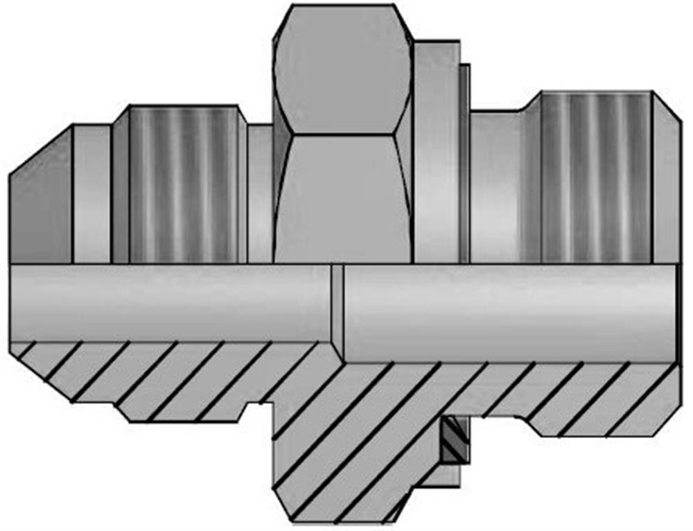 Vitillo AMJ Straight Insertion steel zinc/nickel JIC/BSP - 1/8", 8mm, 345bar