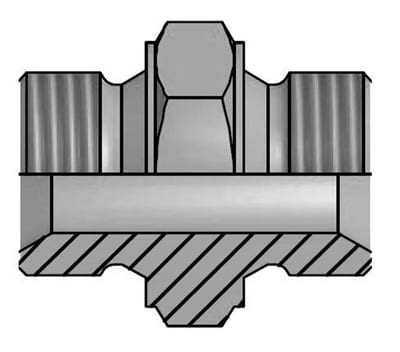 Vitillo ANGG Nipple steel zinc/nickel BSPP nipple/nipple - 5/8", 5/8"