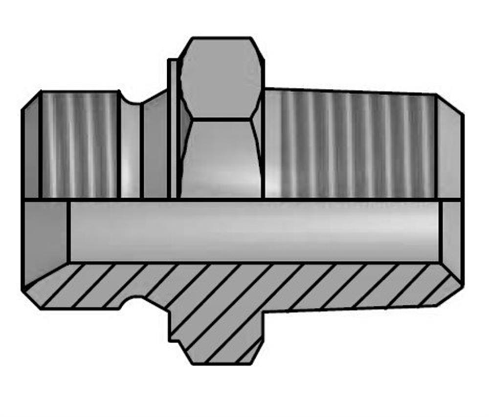 Vitillo ANGK Nipple steel zinc/nickel BSPP/BSPT nipple/nipple - 1/2", 1/2"