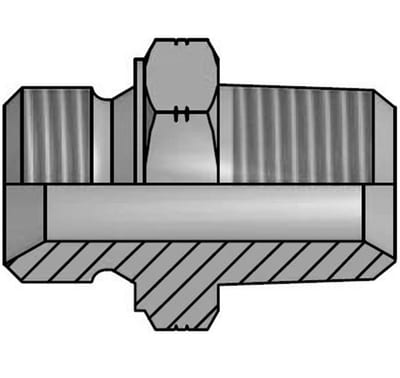 Vitillo ANGNP Nipple steel zinc/nickel BSPP/NPT nipple/nipple - 1/4", 1/4"