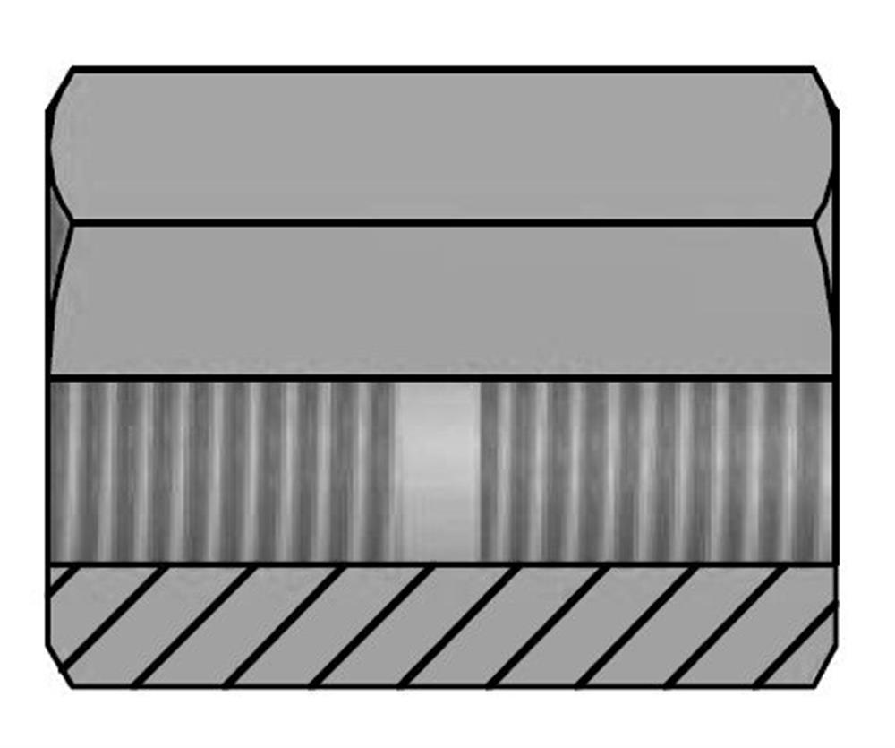 Vitillo APFFG Socket steel zinc/nickel BSPP coupling - 1/4", 1/4"