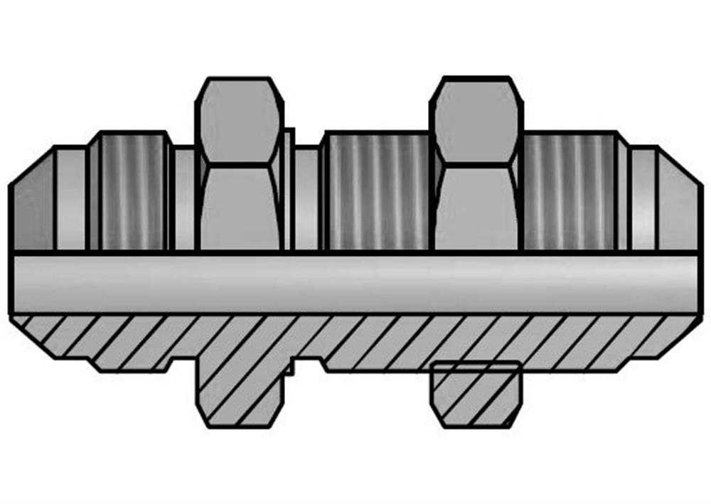 Vitillo APP Straight Connector bulkhead steel zinc/nickel JIC - 20mm, 20mm, 240bar