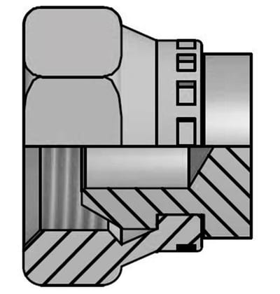 Vitillo ATFG End Socket coupling steel zinc/nickel BSPP - 1/8"