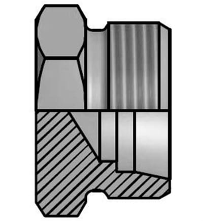 Vitillo ATME Blind Plug steel zinc/nickel light - 35mm, 160bar