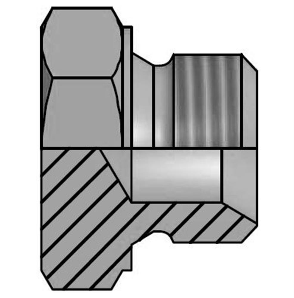 Vitillo ATMG End Cap nipple steel zinc/nickel BSPP - 3/8"