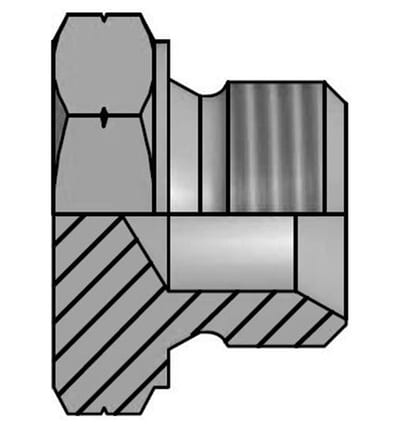 Vitillo ATMM End Cap solid steel zinc/nickel metric - M12 x 1.5