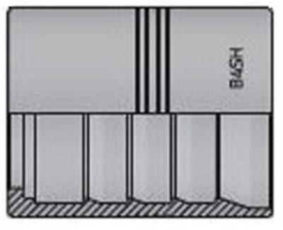 Vitillo B4SH Cap steel zinc/nickel - 2", 4SH