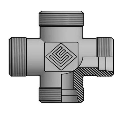 Vitillo CME Cross Connector steel chromated light - 8mm, 315bar