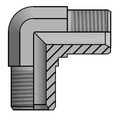 Vitillo LMG Block angle steel zinc/nickel BSPP nipple/nipple - 1", 1", 90°