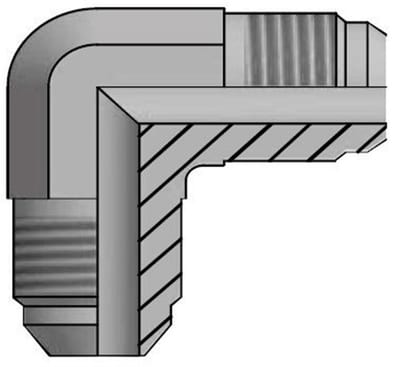 Vitillo LMJ Angle Connector steel zinc/nickel JIC - 6mm, 90°, 345bar