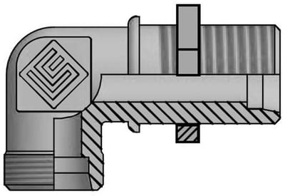 Vitillo LPPM Angle Bulkhead Connector steel chromated light - 10mm, 10mm, 315bar, 90°