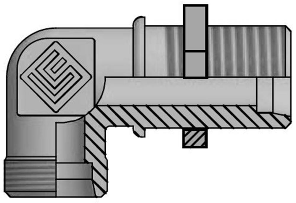 Vitillo LPPM Angle Bulkhead Connector steel chromated light - 18mm, 18mm, 315bar, 90°