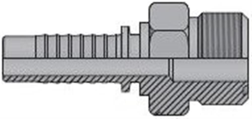 Vitillo ORFS Crimp Fitting UNF nipple steel zinc/nickel - 1/4", 11/16-16"