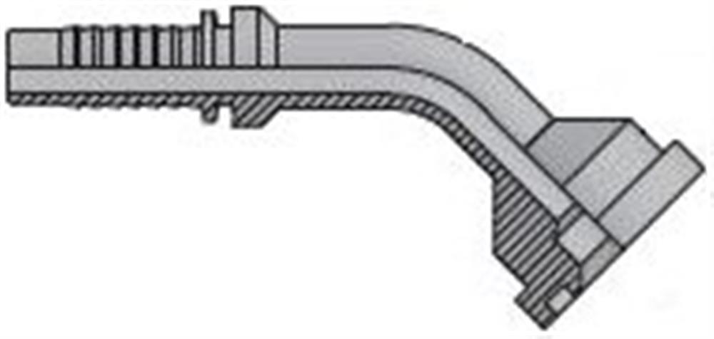 Vitillo SFL Crimp Fitting flange steel zinc/nickel - 1 1/4", 1 1/4", 3000psi, 45°
