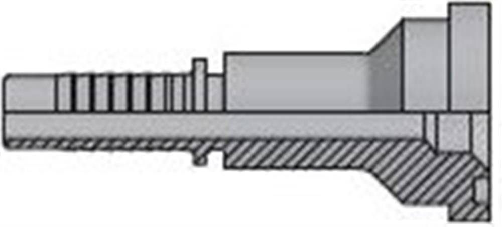 Vitillo SFS Crimp Fitting flange steel zinc/nickel - 1 1/4", 1", 6000psi