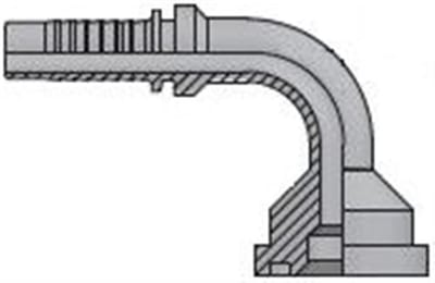 Vitillo SFS Crimp Fitting flange steel zinc/nickel - 1/2", 3/4", 6000psi, 90°
