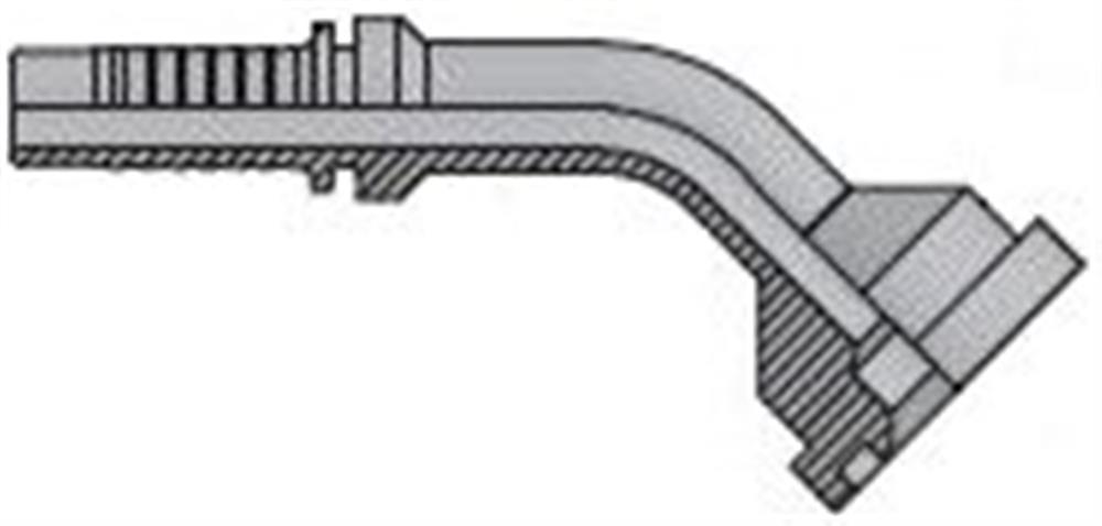 Vitillo SFS Crimp Fitting flange steel zinc/nickel - 3/4", 1", 6000psi, 45°