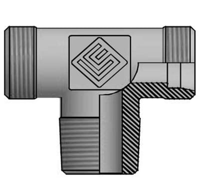 Vitillo TME T Insertion steel zinc/nickel BSPT light - 28mm, 1", 160bar