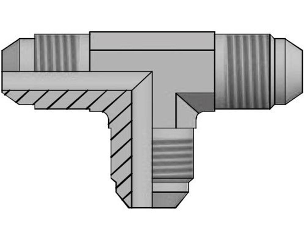 Vitillo TMJ Union tee steel zinc/nickel JIC - 12mm, 310bar