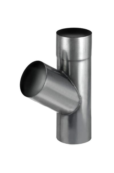 VMZINC Branch pipe bright - 87mm, 60°, Zinc
