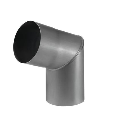 VMZINC Elbow Pipe forpatineret - 76mm, 70gr, Titanium zinc
