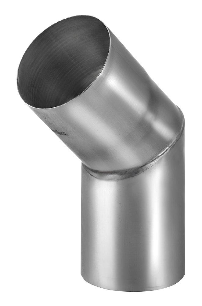VMZINC Elbow Pipe with external weld seam bright - 76mm, 45°, Titanium zinc
