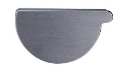 VMZINC End bottom 1/2 round bright left - 250mm, 10", Zinc