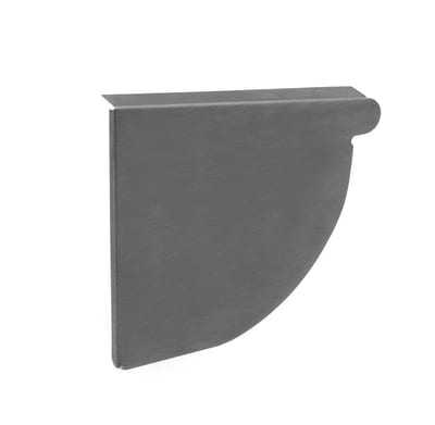 VMZINC End bottom 1/4 round anthra left - 400mm, 14", Zinc