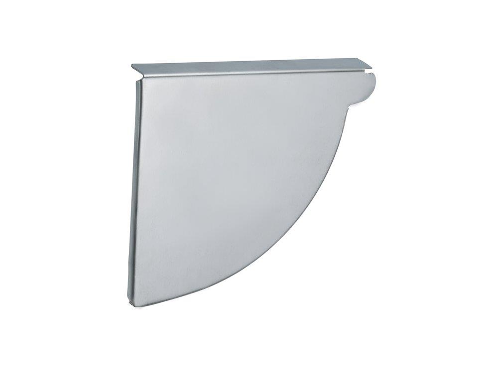 VMZINC End bottom 1/4 round bright left - 400mm, 14", Zinc