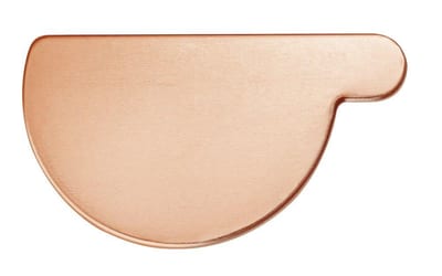 VMZINC End Bottom Copper 1/2 Round Left - 280mm, 11"