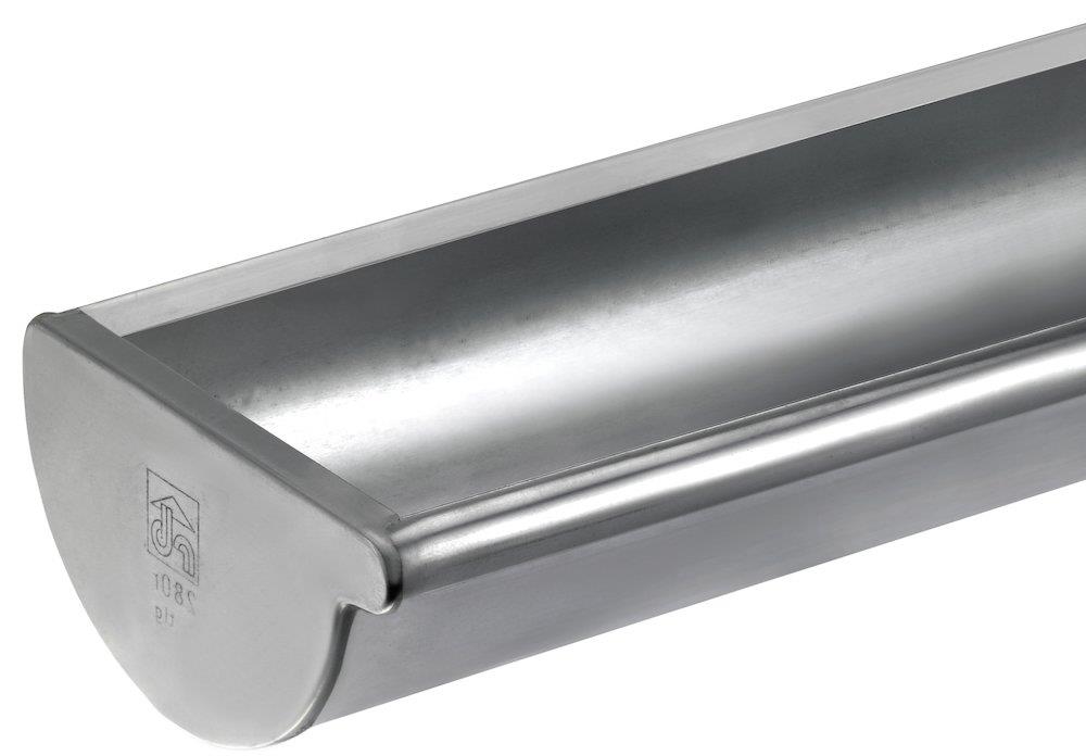 VMZINC Glue End Cap 1/2 round bright left - 280mm, 11", Zinc