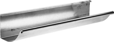 VMZINC Gutter 1/4 round bright - 333mm, 12", 3000mm, Zinc, 0,8mm