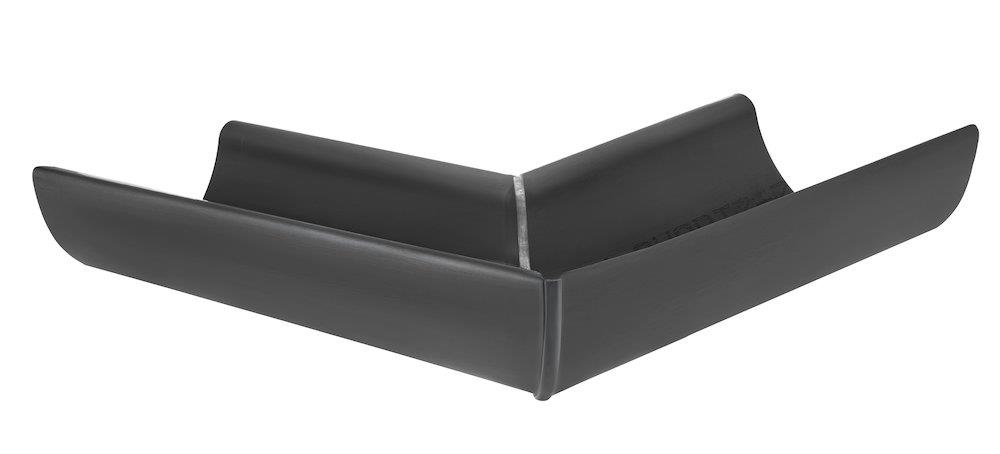 VMZINC Mitered Folded 1/2 round anthra internal - 280mm, 11", Zinc, 90°
