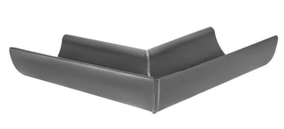 VMZINC Mitered Folded 1/2 round anthra internal - 333mm, 12", Zinc, 90°